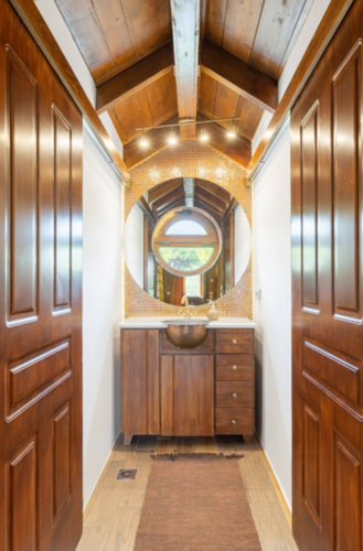 bathroom  (open plan attic)